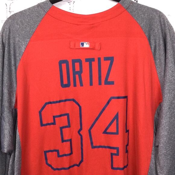 Majestic Authentic Baseball Thermal Base Warm Up Boston Red Socks Ortiz 2XL - Picture 9 of 13